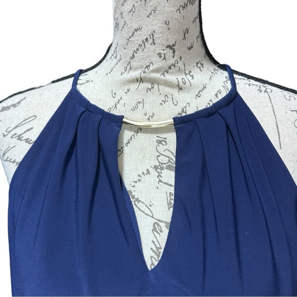 WHBM Blousy Navy Blue Dress Size Large - Picture 2 of 6